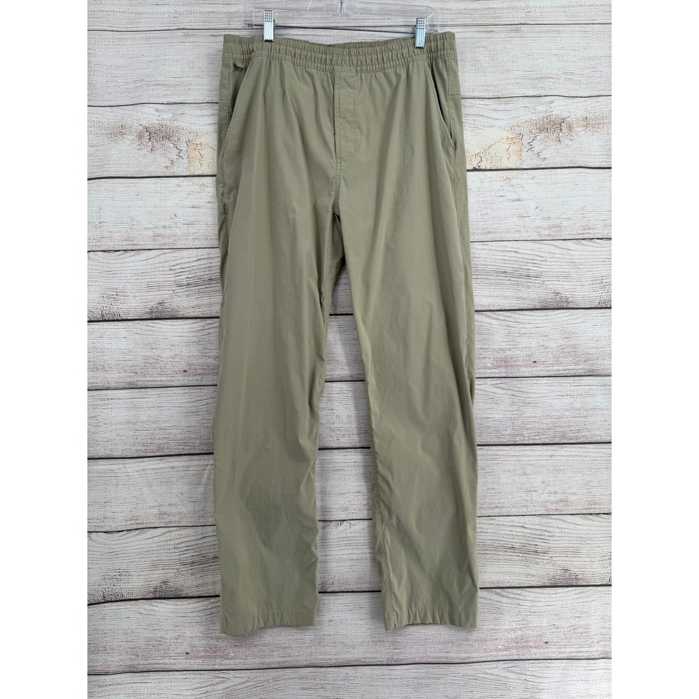 The North Face Active Pants Mens Large Beige Elastic Waist Hiking Trousers